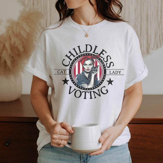 Discover Kamala Harris Shirt Childless Cat Ladies, Anti Trump | Harris 47