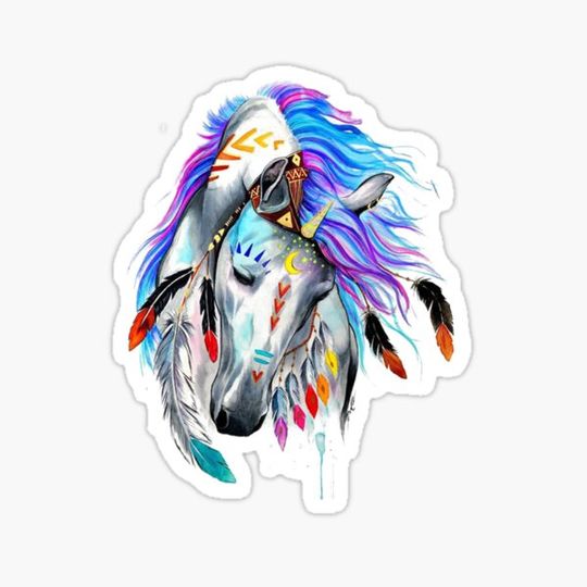 Discover Color National Wind Horse, Multicolored Horse illustration