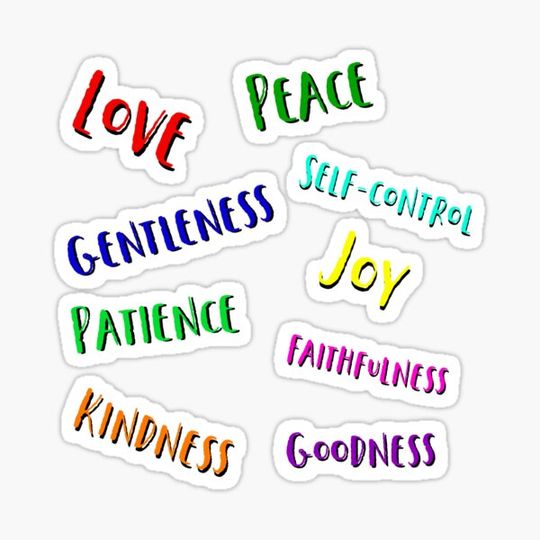 Discover The Fruits of the Spirit Sticker Pack - Christian Design