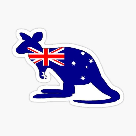 Discover Australian Flag - Kangaroo