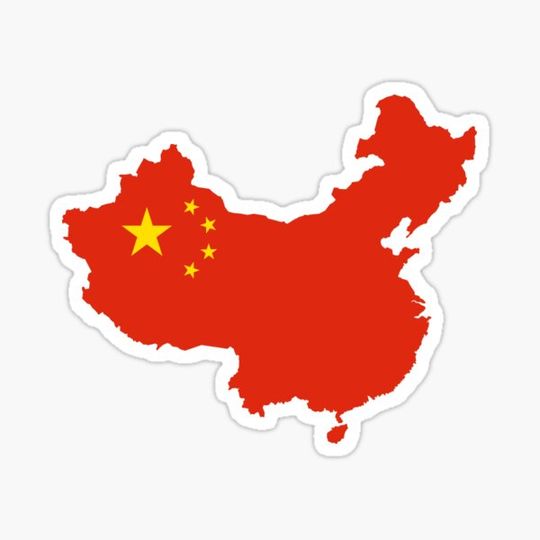 Discover China Flag Map