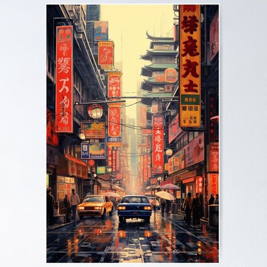 Discover tokyo japan travel poster