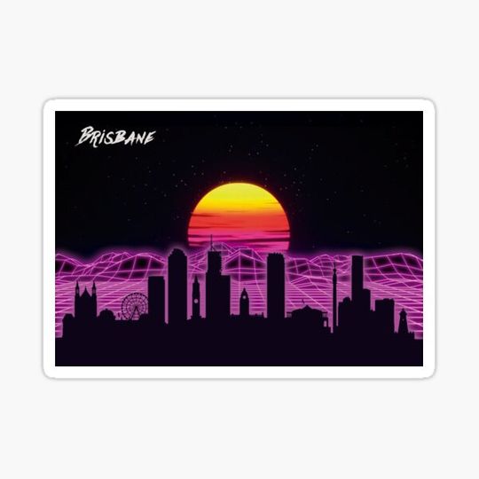 Discover Brisbane Skyline Neon Nights