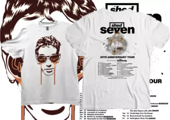 Discover Shed Seven 2024 Tour t-shirt Sublimation Print