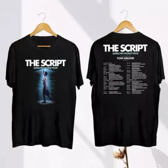 Discover The Script Satellites World Tour 2024 T-Shirt, The Script Band Fan Shirt