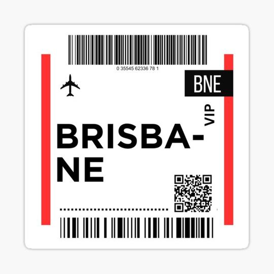 Discover Brisbane - Australia Mini Airplane Boarding Pass