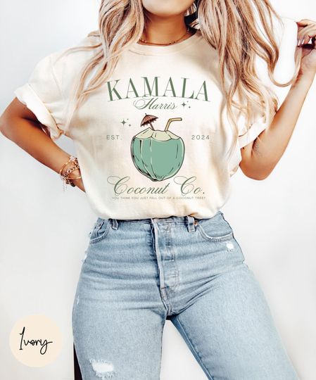 Discover Kamala Harris Coconut Shirt, You Think You Fell Out Of A Coconut Tree Shirt