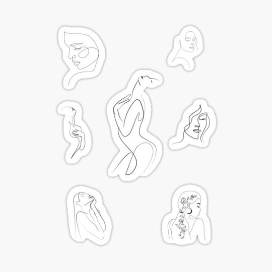 Discover Stickers Woman abstract vol.2