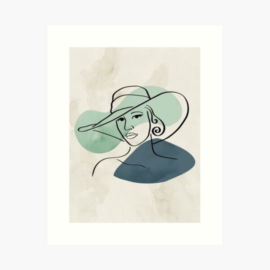 Discover Minimalist line drawing portrait