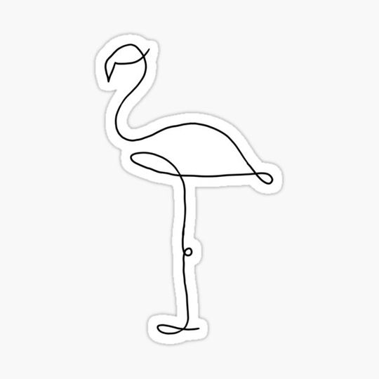 Discover Flamingo line art