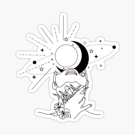 Discover Line Art woman universe woman spiritual art