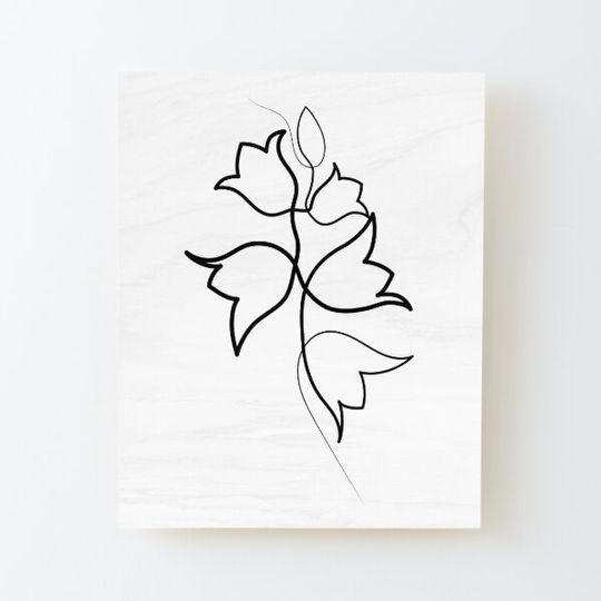 Discover Bluebell Flower Minimal art | One Line Drawing | One Line Art
