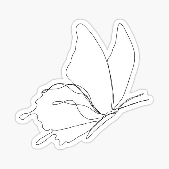 Discover Butterfly Single Line Art