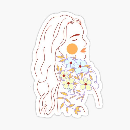 Discover Girl illustration line art draw