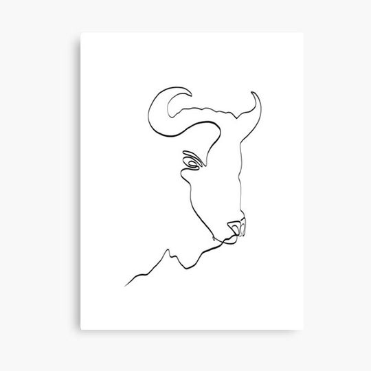 Discover Bison Continuous Line Art