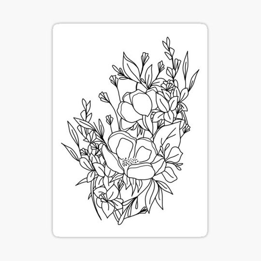 Discover Floral Tattoo Line Art
