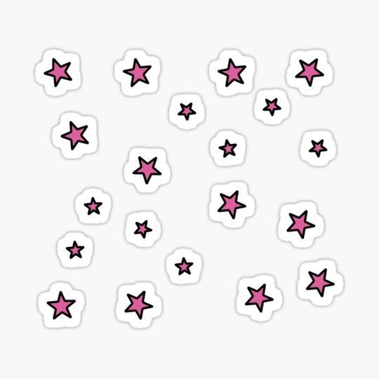 Discover Hot Pink Star Sticker Little Pack