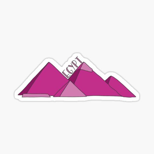 Discover Egypt Travel Sticker - Pink