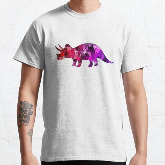 Discover Geometric Triceratop Dino