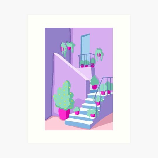 Discover Pastel stairs and plants