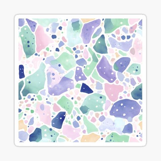 Discover Watercolor Abstract Terrazzo Pattern