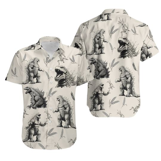 Discover Godzilla Shirt and Hawaiian Button Shirt