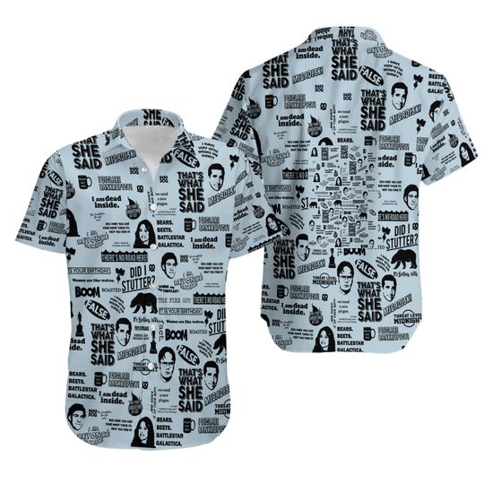 Discover THE OFFICE PATTERN HAWAIIAN SHIRT