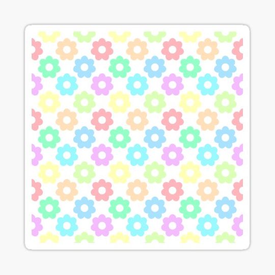 Discover Geometric Pastel Flowers Pattern