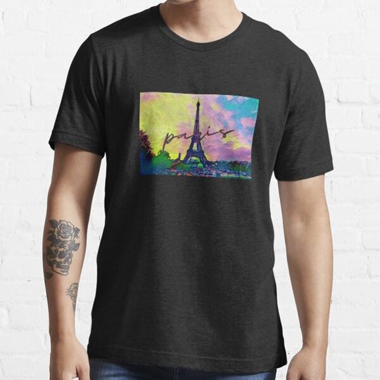 Discover Paris Face mask Pastel colors and t-shirt