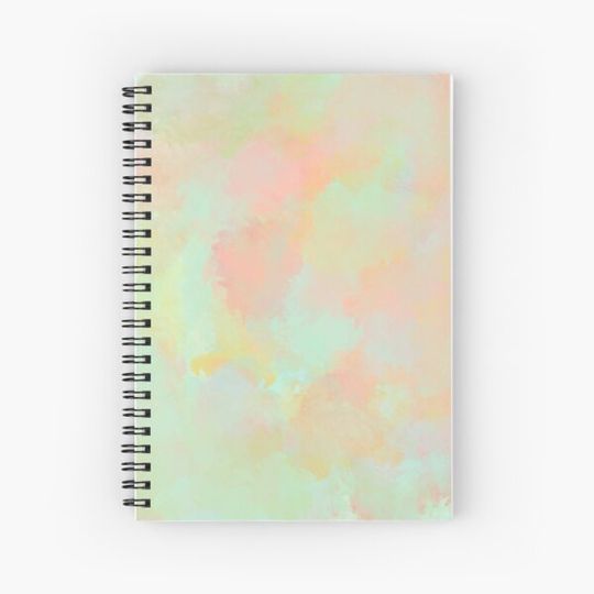 Discover Mayu Pastel pattern - Green, orange brush strokes watercolor painting