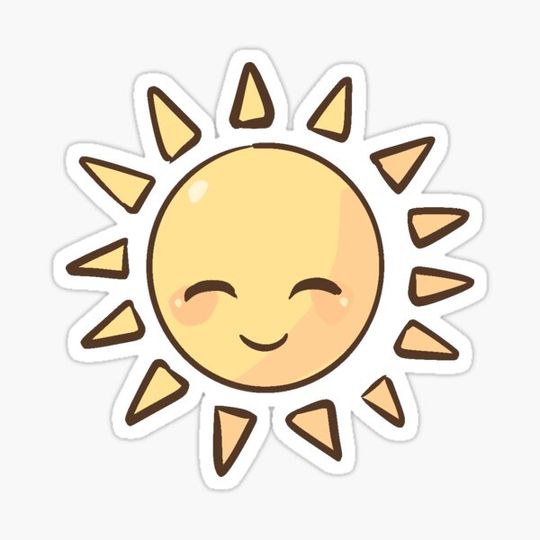 Discover Happy Sun Sticker