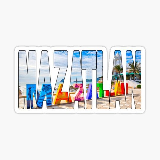 Discover MAZATLAN - Mexico Beachfront Sign