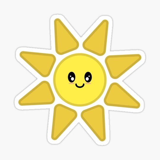 Discover Kawaii Cute Happy Sun Character