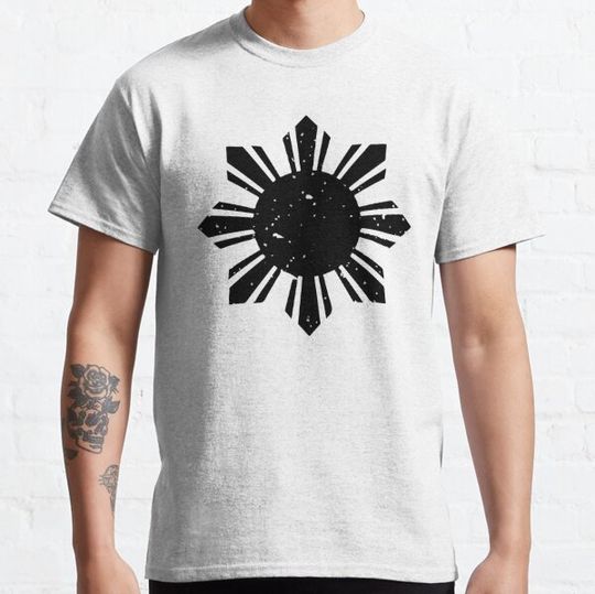 Discover Vintage Philippine Flag Sun Graphic Black & White Pinoy Heritage Flag Design