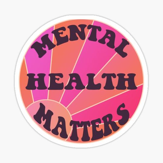 Discover Mental Health Matters Circle design with sun