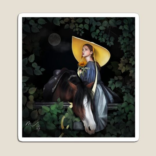 Discover Girl horse with yellow hat
