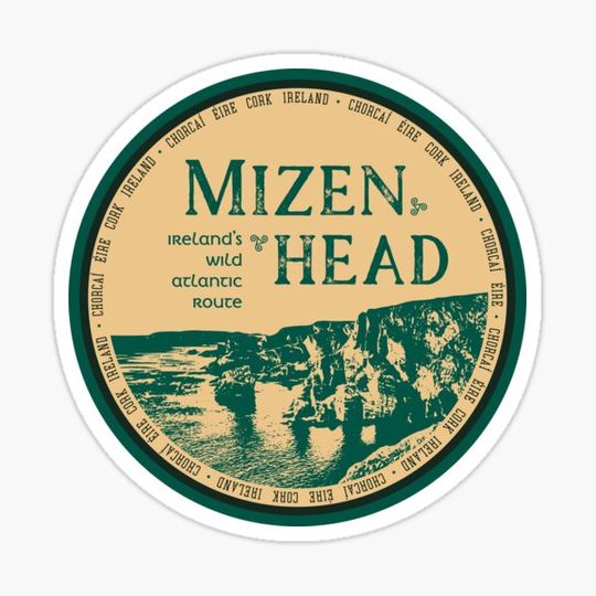 Discover Mizen head, County Cork, Ireland T-Shirt + Sticker 1