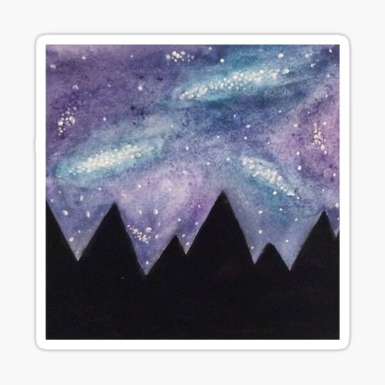 Discover Galaxy Mountains Painting