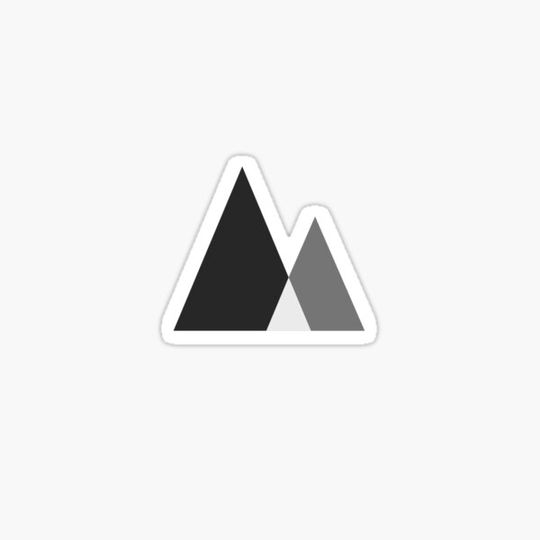 Discover No.3 - Mountains Modern Minimalist Geometric Design