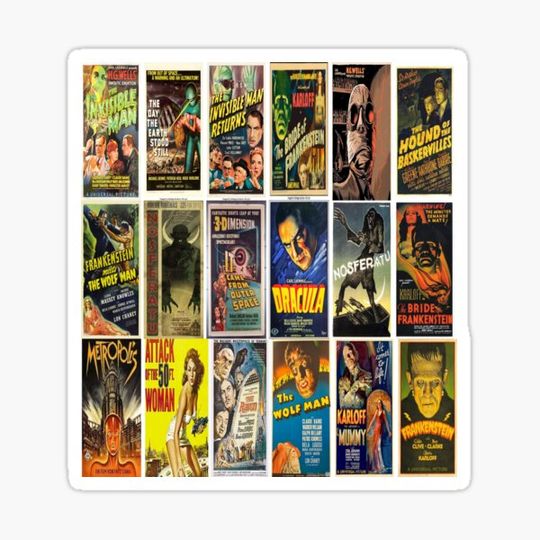 Discover Classic Horror and Sci-Fi Poster Pack