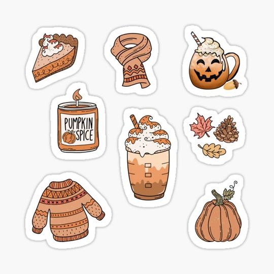 Discover Pumpkin Spice Season Stickers Pack Fall