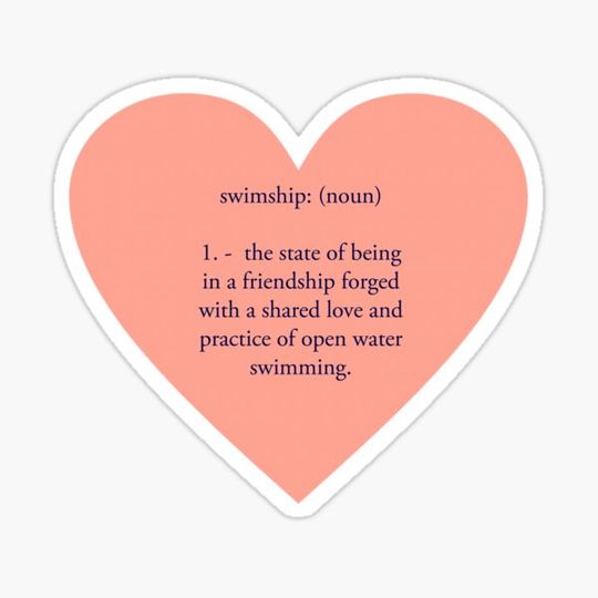 Discover Swim Friends Celebration Design by Jenny Meehan orange