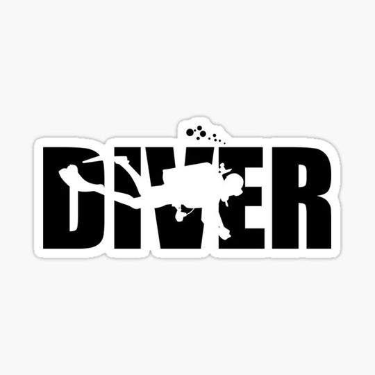 Discover Diver Silhouette in Text