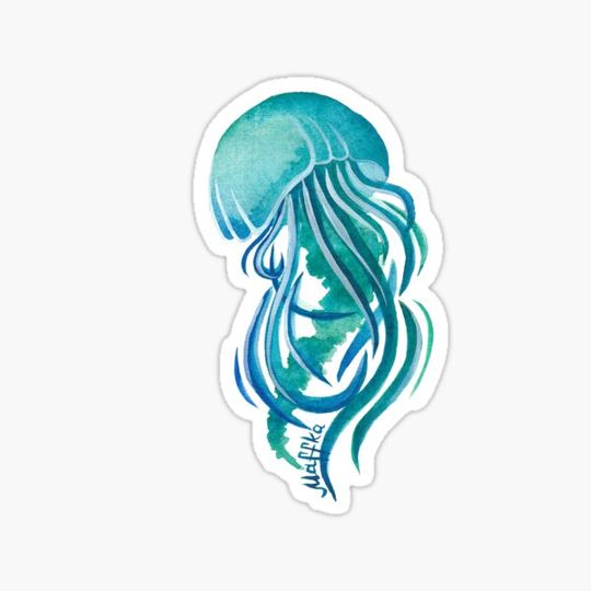 Discover Jellyfish watercolor painting
