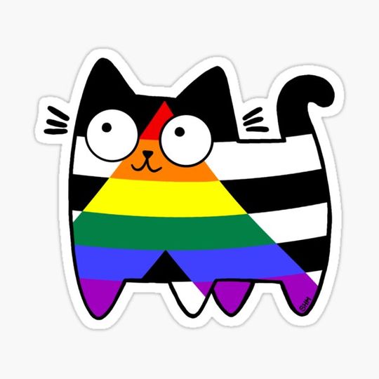 Straight Ally Pride Cat Original (SEE V2 IN MY SHOP)