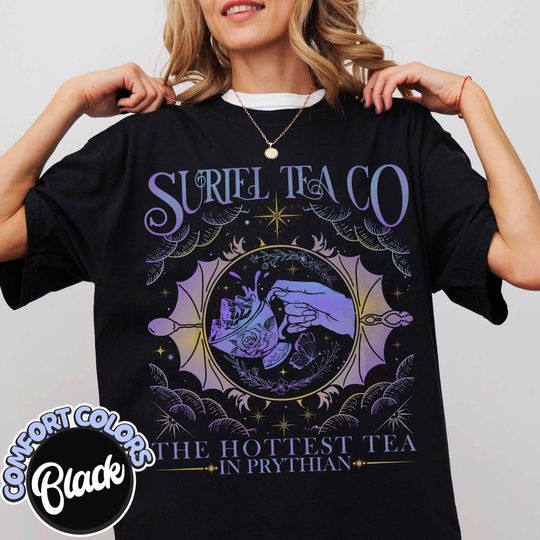 Discover Suriel Tea Co  Color Shirt, a Court of Thorns and Roses Shirt, Bookish Booktok Shirt, the Night Court, Velaris Acotar Shirt