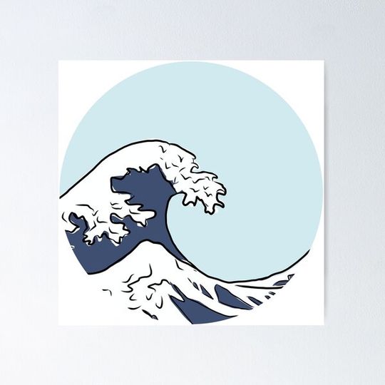 Discover wave with blue background