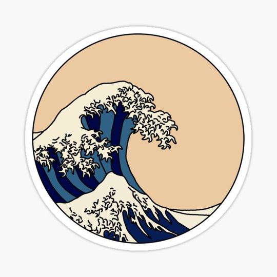 Discover Aesthetic Wave Sticker
