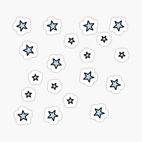 Discover Light Blue Star Sticker Little Pack