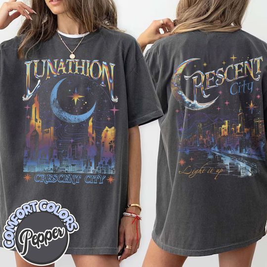 Discover Lunathion Crescent City  Shirt, Bryce Tattoo, Bryce Quinlan Merch, Crescent City Sjm Merch, House Of Earth And Blood